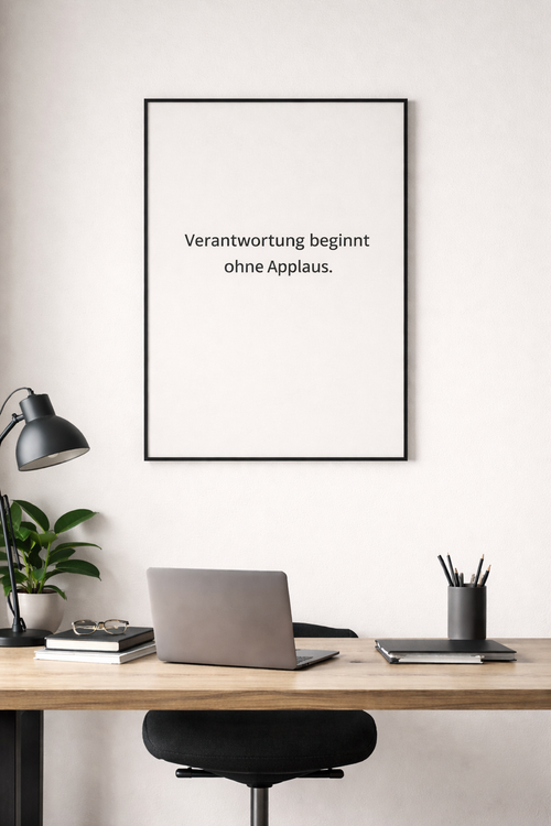 Verantwortung beginnt ohne Applaus